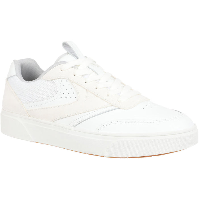 Quarter view Women's Vionic Footwear style name Rebel Karmelle Wide in color White. Sku: I6625S2W-100