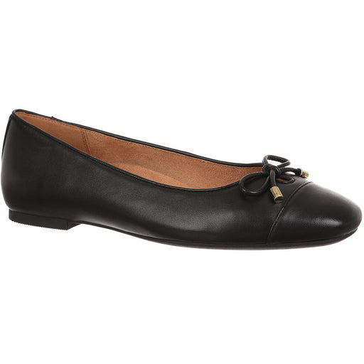 Quarter view Women's Vionic Footwear style name Hyacinth Klara Wide in color Black. Sku: I8667L1W-001