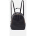 Quarter view Women's Hobo Hand Bag style name Juno Mini Backpack in color Black. Sku: SH-54393BLK