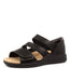 Quarter view Women's Ziera Footwear style name Bardot-W in Black/ Black Sole Leather. Sku: ZR10587B75LE