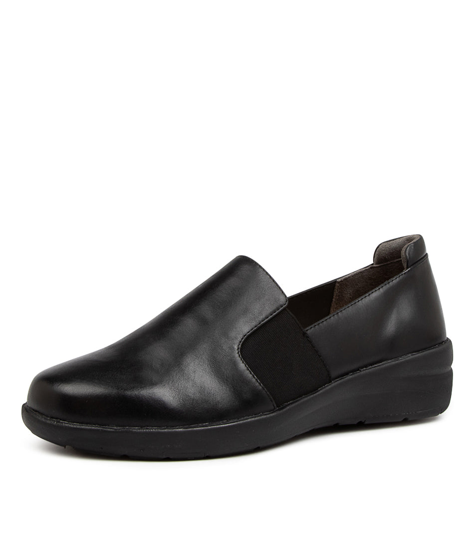 Women's Ziera Nannu in Wide in Black/ Black Sole Leather sku: ZR10447B75LE – Shoe Mill