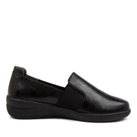 Women's Shoe, Brand Ziera in in Black/ Black Sole Leather shoe image inside view