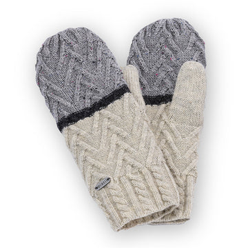 Quarter turn view Women's Pistil Accessories style name Estes Mitten in color Grey. Sku: 0186-GREY