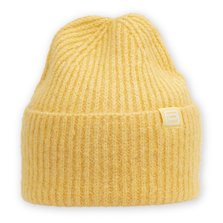 Women's Pistil Hats style name Luna Beanie in color Banana. Sku: 0203-BNNA