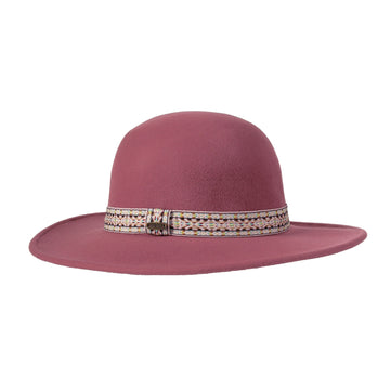 Women's Pistil Hats style name Marlowe Wide Brim in color Rosewood. Sku: 0204-RSWD