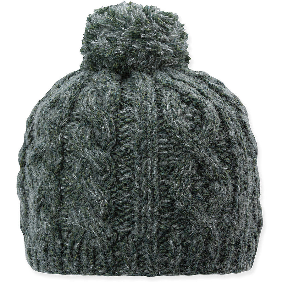 Quarter turn view Women's Pistil Hats style name Riley Beanie in color Juniper. Sku: 0228-JUNIPER