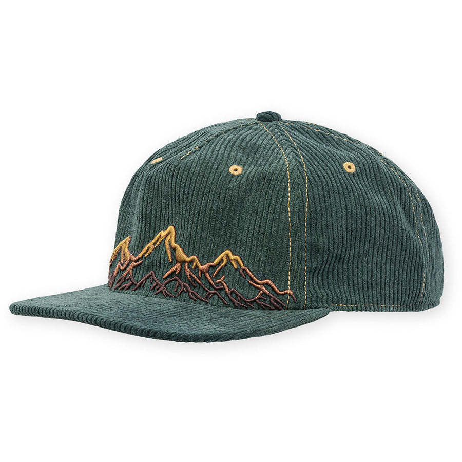 Quarter turn view Men's Pistil Hats style name Carlton Hat in color Dark Green. Sku: 0344-DKGREEN