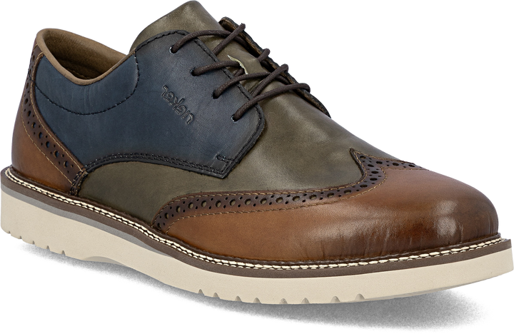 Quarter turn view Men's Rieker Footwear style name Alan 04 in color MKT/FT/ROY. Sku: 04504-90