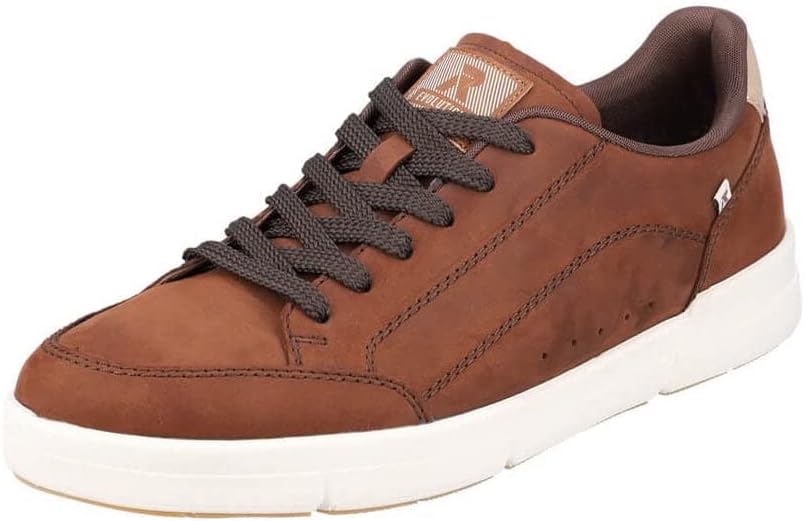 Quarter view Men's R-Evolution Footwear style name Spencer 08 in color Noce/Porzellan. Sku: 07108-22