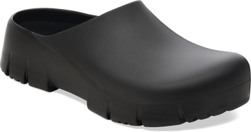 Quarter turn view Unisex Birkenstock Footwear style name Super Birki 2.0 Regular in color BLACK. Sku: 1025969