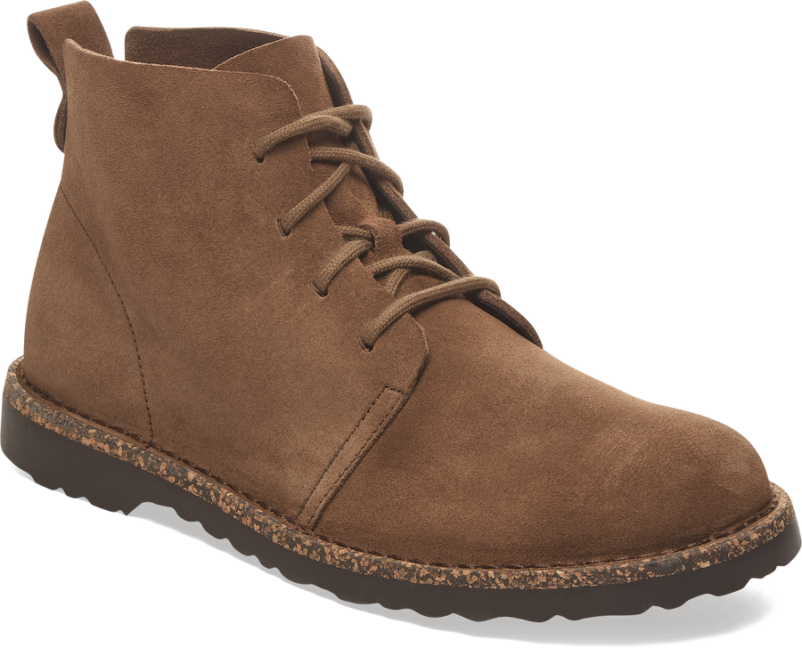 Quarter turn view Women's Birkenstock Footwear style name Uppsala Mid Regular in color DARK TEA. Sku: 1030088