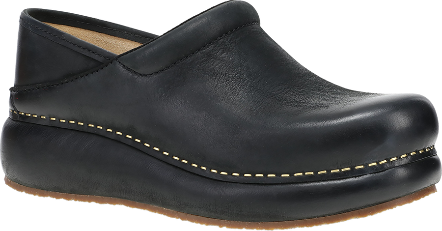 Quarter turn view Women's Dansko Footwear style name Platform Pro in color BLK BUR NB. Sku: 10301100600