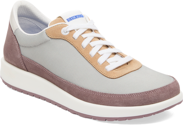 Quarter turn view Women's Birkenstock Footwear style name Honnef City Narrow in color FDP BGE ST. Sku: 1030150