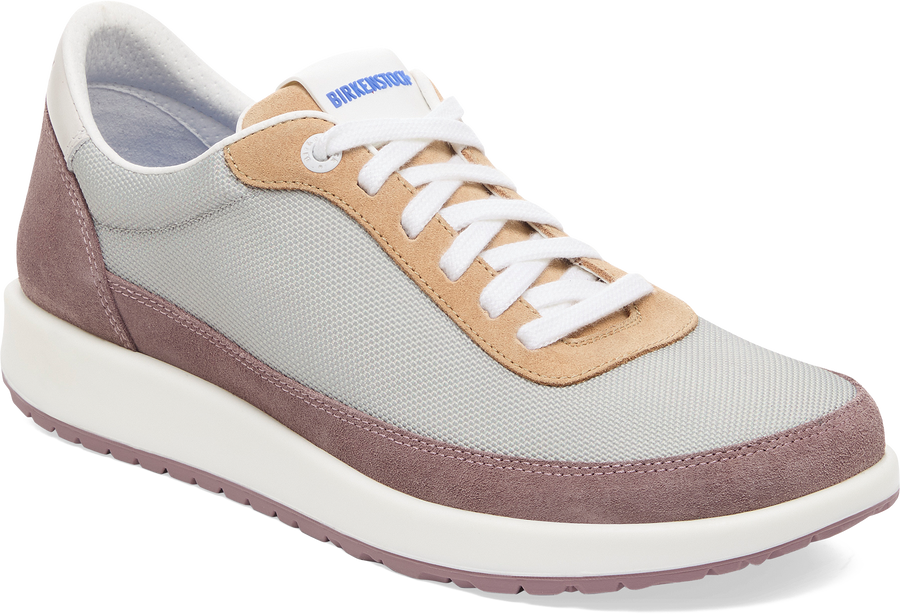 Quarter turn view Women's Birkenstock Footwear style name Honnef City Narrow in color FDP BGE ST. Sku: 1030150