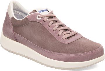 Quarter turn view Women's Birkenstock Footwear style name Honnef City Narrow in color FAD PURP. Sku: 1030172