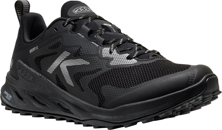 Quarter turn view Men's KEEN Footwear style name Zionic Nxt Waterproof in color TRPL BLACK. Sku: 1031186