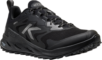 Quarter turn view Men's KEEN Footwear style name Zionic Nxt Waterproof in color TRPL BLACK. Sku: 1031186