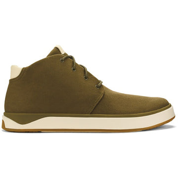 Quarter turn view Men's Olukai Footwear style name Papaku in color Olive. Sku: 10539-6666