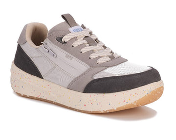 Women's Drew Footwear style name Happy Double Wide in color Grey Combo. Sku: 10839-432E