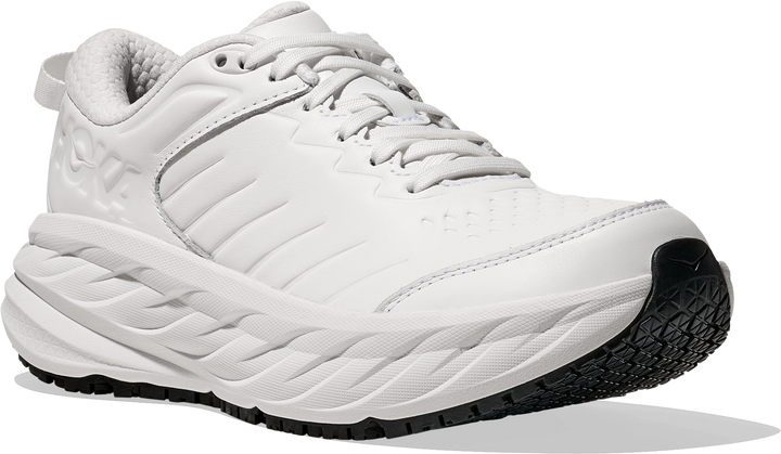 Quarter turn view Women's HOKA Footwear style name Bondi SR in color FTFR. Sku: 1110521-FTFR