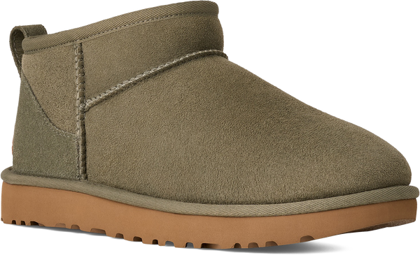 Women's UGG Footwear style name Classic Ultra Mini in color MOSS