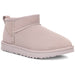 Quarter turn view Women's UGG Footwear style name Classic Ultra Mini in color Pale Smoke. Sku: 1116109PSK