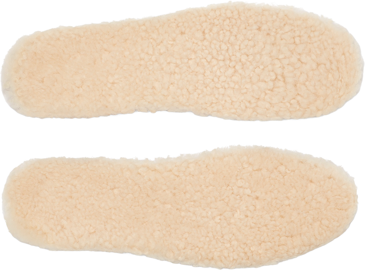 Quarter turn view Women's UGG Insole style name Sheepskin Insole in color NATURAL. Sku: 1117052-NAT