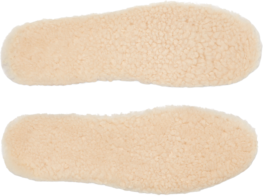 Quarter turn view Women's UGG Insole style name Sheepskin Insole in color NATURAL. Sku: 1117052-NAT