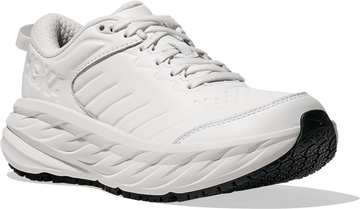 Quarter turn view Women's HOKA Footwear style name Bondi SR Wide in color FTFR. Sku: 1129351-FTFR