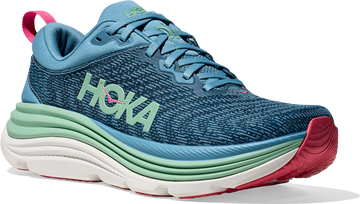 Quarter turn view Women's HOKA Footwear style name Gaviota 5 in color ALJ. Sku: 1134235-ALJ
