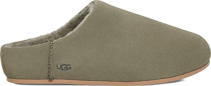 Quarter turn view Women's UGG Footwear style name Elea Slip-On in color MOSS GREEN. Sku: 1171390-MSG