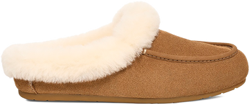 Quarter turn view Women's UGG Footwear style name Ansley Mule in color CHESTNUT. Sku: 1171391-CHE