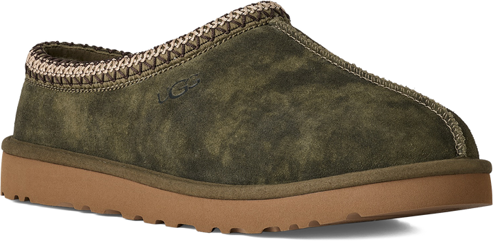 Quarter turn view Men's UGG Footwear style name Tasman Baxter in color BURNTOLIVE. Sku: 1173810-BTOL