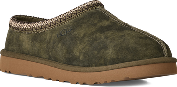 Quarter turn view Men's UGG Footwear style name Tasman Baxter in color BURNTOLIVE. Sku: 1173810-BTOL
