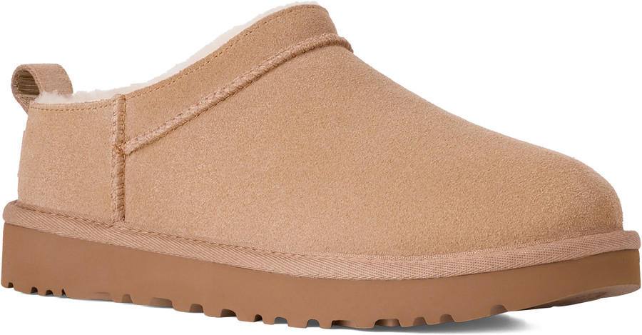Quarter turn view Women's UGG Footwear style name Classic Micro in color SAND. Sku: 1173891-SAN