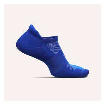 Quarter View Feetures style name High Performance Ultra Light No Show in color Boost Blue. Sku: FA55494