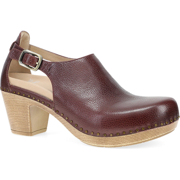 Quarter turn view Women's Dansko Footwear style name Sassy in color Cordovan. Sku: 1831-812200