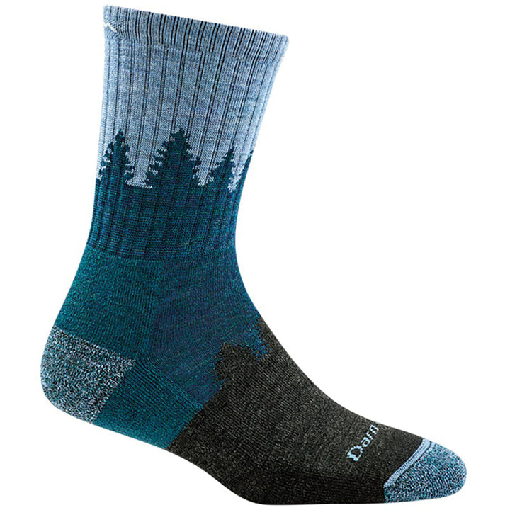 Women's Darn Tough Socks style name Treeline Mid Cushion in color Blue. Sku: 1971BLU