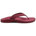 Quarter turn view Women's Olukai Footwear style name Ohana in color Red Earth/ Red Earth. Sku: 20110-ASAS