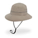 Quarter turn view Women's Sunday Hats style name Ultra Storm Bucket in color Taupe. Sku: S3A03756-TAUPE