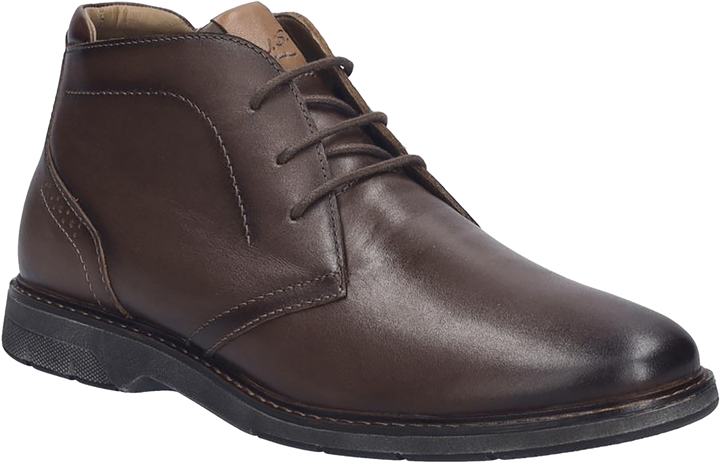 Quarter turn view Men's Josef Seibel Footwear style name Stuart 05 in color CASTAGNE K. Sku: 22305-12351