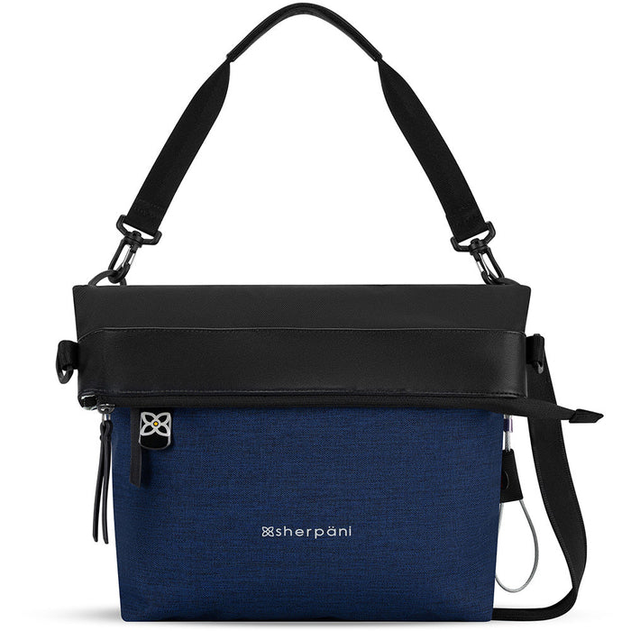 Quarter turn view Women's Sherpani Hand Bag style name Vale At in color Indigo. Sku: 24-VALE08060