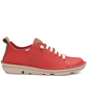 Quarter turn Women's On Foot Footwear style name Silken in color Rojo. Sku: 30250-ROJO