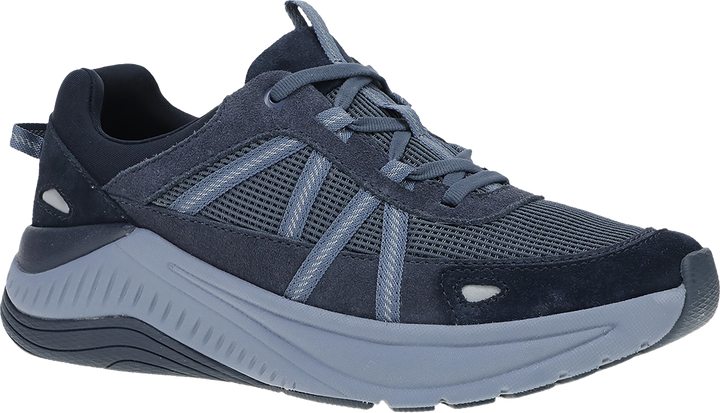 Quarter turn view Women's Dansko Footwear style name Poppy in color NAVY SD. Sku: 4209297554