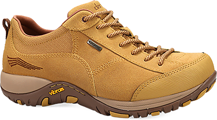 Quarter turn view Women's Dansko Footwear style name Paisley in color WHEAT WP. Sku: 4350037830