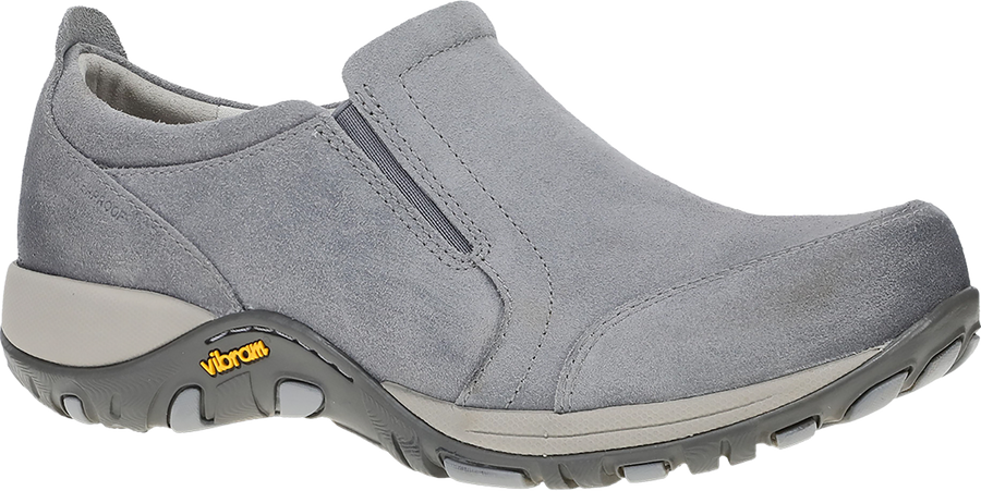 Quarter turn view Women's Dansko Footwear style name Pippy Waterproof in color GREY WP SD. Sku: 4365949400