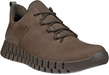 Quarter turn view Men's ECCO Footwear style name Gruuv Gore-Tex U-Bell in color DARK CLAY. Sku: 525224-02559