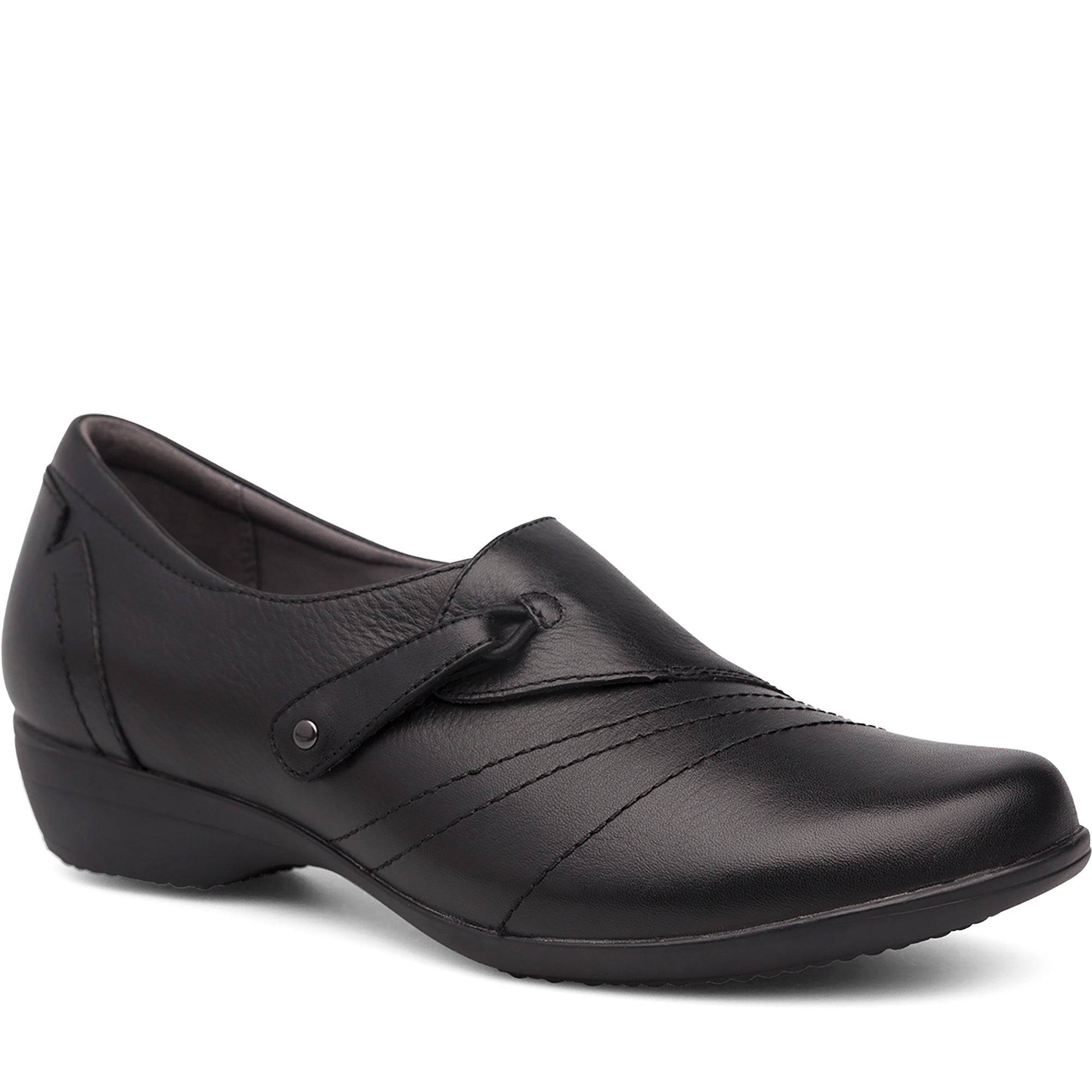 Women's Dansko Footwear style name Franny Wide in color Black Leather ...