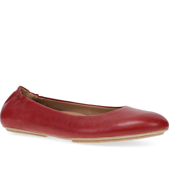 Quarter turn Women's Dansko Footwear style name Mollie in color Red Nappa. Sku: 5705400300