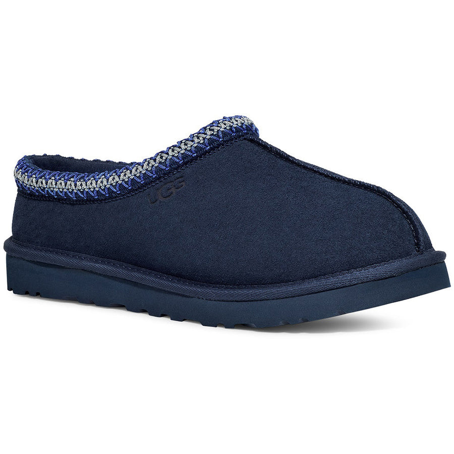 Quarter turn view Men's UGG Footwear style name Tasman in color Deep Ocean. Sku: 5950DEOC